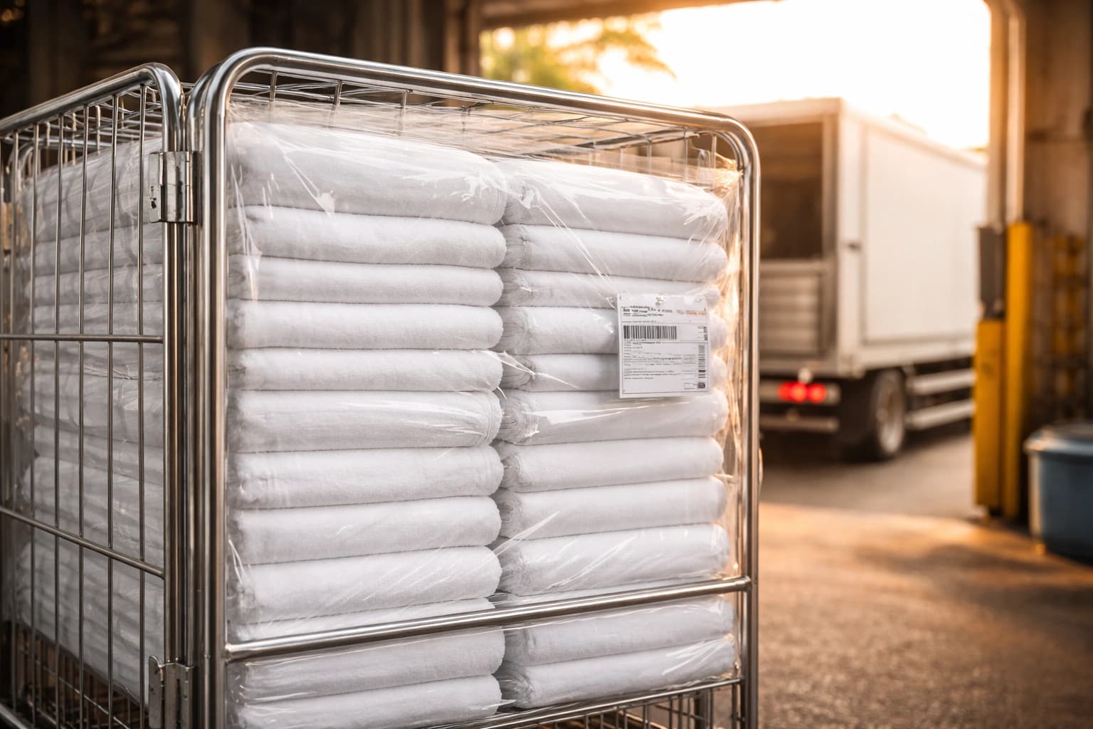 Launderaids hygiene-sealed linen delivery with GPS tracking